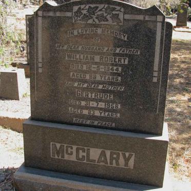 McCLARY William Robert -1944 &amp; Gertrude -1958
