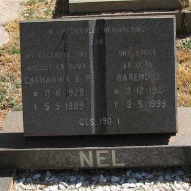 NEL Barend J. 1921-1999 &amp; Catharina E.P. 1929-1989