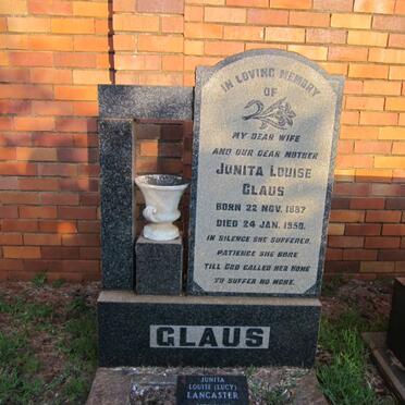 GLAUS Junita Louise 1887-1950 :: LANCASTER Junita Louise nee GLAUS 1910-1999