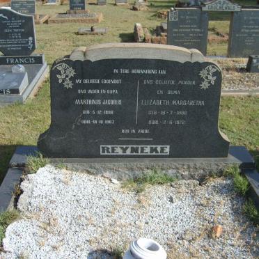 REYNEKE Marthinus Jacobus 1886-1967 &amp; Elizabeth Margaretha 1896-1972