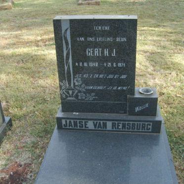 RENSBURG Gert H.J., Janse 1948-1974