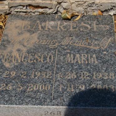 BARRESI Francesco 1932-2000 &amp; Maria 1938-2003