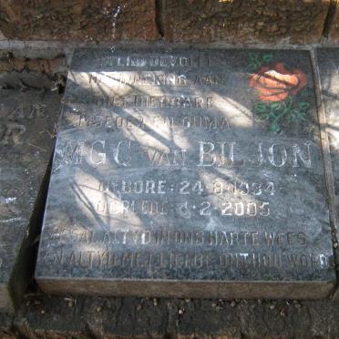 BILJON M.G.C., van 1934-2005