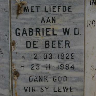 BEER Gabriel W.D., de 1929-1994
