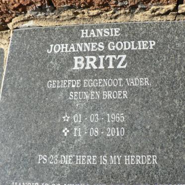 BRITZ Hansie Johannes Godliep 1965-2010