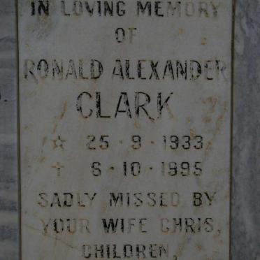 CLARK Ronald Alexander 1933-1995