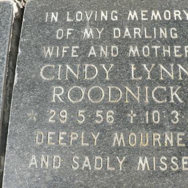 ROODNICK Cindy Lynn 1956-1987