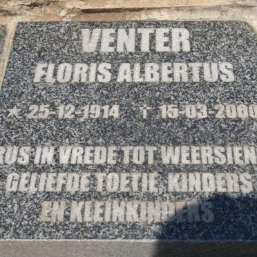 VENTER Floris Albertus 1914-2000
