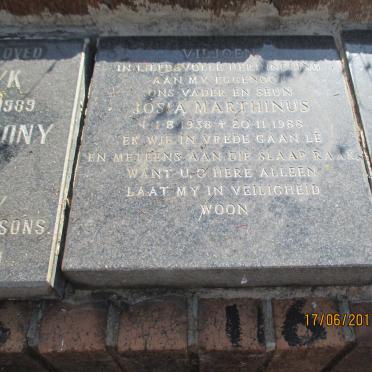VILJOEN Josia Marthinus 1938-1988