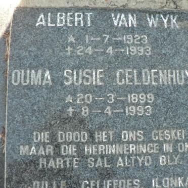 WYK Albert, van 1923-1993 :: GELDENHUYS Susie 1899-1993