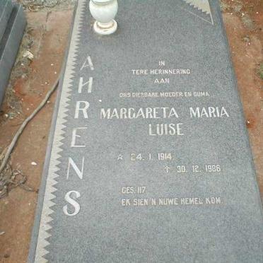 AHRENS Margareta Maria Luise 1914-1986
