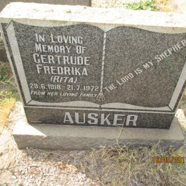 AUSKER Gertrude Fredrika 1918-1972