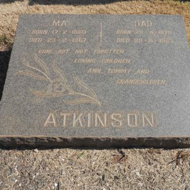 ATKINSON Dad 1878-1963 &amp; Ma 1880-1967