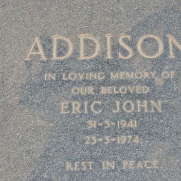 ADDISON Eric John 1941-1974