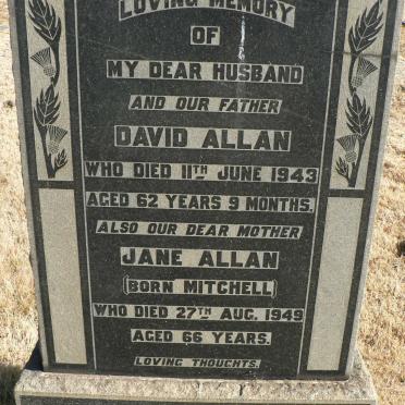 ALLAN David -1943 &amp; Jane MITCHELL -1949