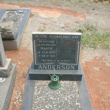 ANDERSON Martie 1932-1971