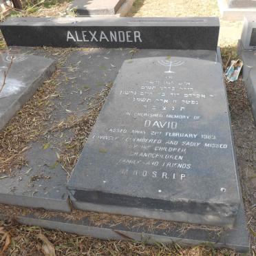 ALEXANDER David -1983 &amp; Lilian Bernice -1981
