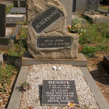 ACKERMANN Heila Levina 1917-1976 :: ACKERMANN Hennie 1942-1999