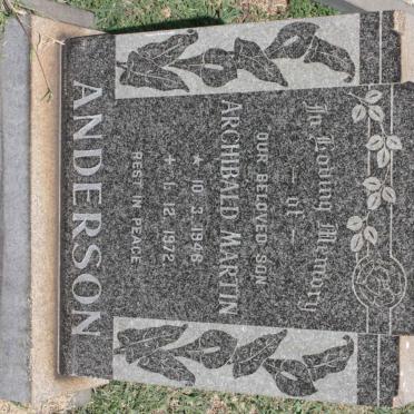 ANDERSON Archibald Martin 1946-1972
