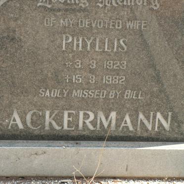 ACKERMANN Phyllis 1923-1982