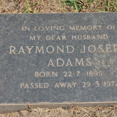ADAMS Raymond Joseph 1895-1974