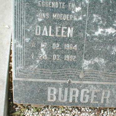 BURGER Daleen 1964-1992