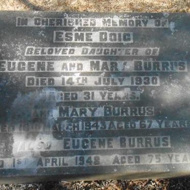 BURRUS Eugene -1948 &amp; Mary -1943 :: DOIG Esme -1930