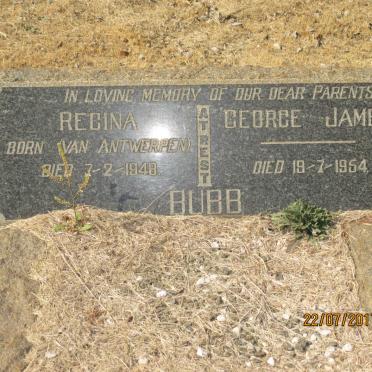 BUBB George James -1954 &amp; Regina VAN ANTWERPEN -1948