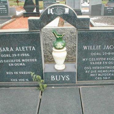 BUYS Willie Jacobus -1976 &amp; Susara Aletta -1986
