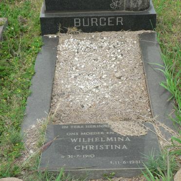 BURGER Willem Petrus 1897-1971 &amp; Wilhelmina Christina 1910-1981