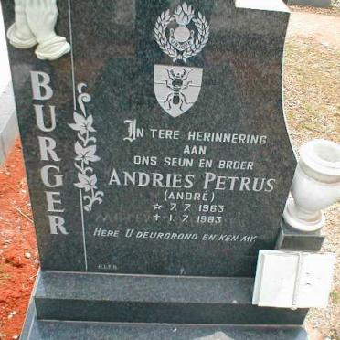 BURGER Andries Petrus 1963-1983