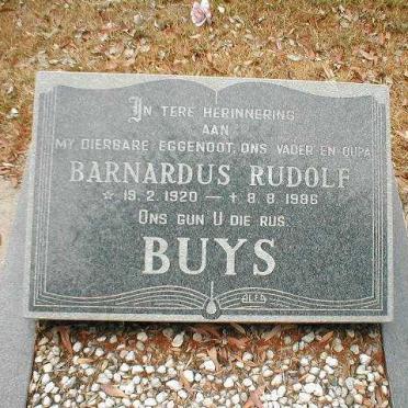 BUYS Barnardus Rudolf 1920-1986