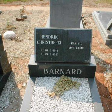 BARNARD Hendrik Christoffel 1910-1997