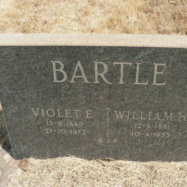 BARTLE Willam H. 1881-1953 &amp; Violet E. 1885-1972