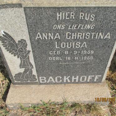 BACKHOFF Anna Christina Louisa 1959-1959
