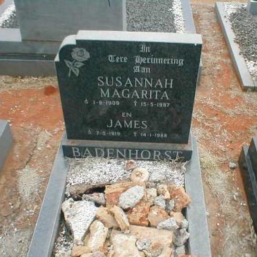 BADENHORST James 1919-1988 &amp; Susannah Magarita 1909-1987