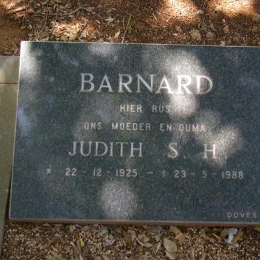 BARNARD Judith S.H. 1925-1988