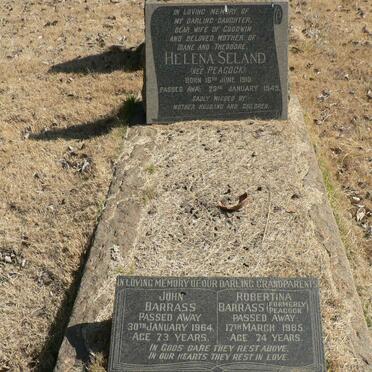 BARRASS John -1964 &amp; Roberta PEACOCK -1965 :: SELAND Helena nee PEACOCK 1910-1949