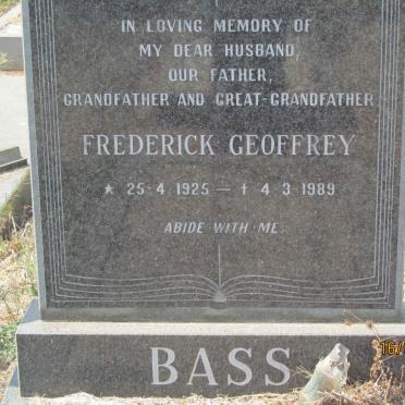 BASS Frederick Geoffrey 1925-1989