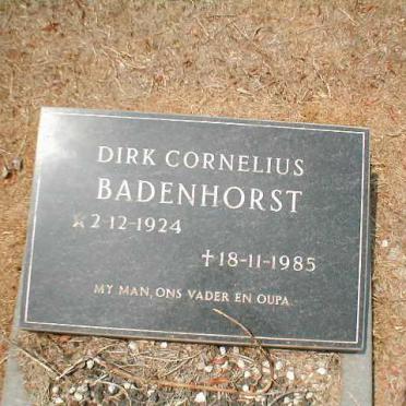 BADENHORST Dirk Cornelius 1924-1985