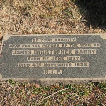 BARRY James Christopher 1877-1936