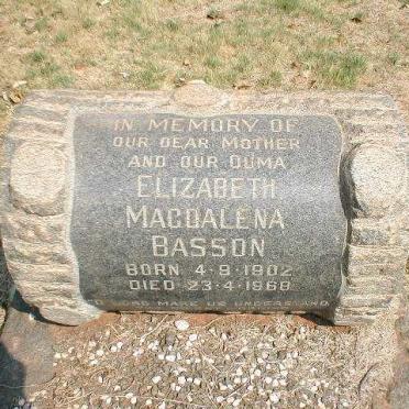 BASSON Elizabeth Magdalena 1902-1968