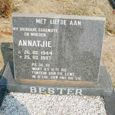 BESTER Annatjie 1944-1997