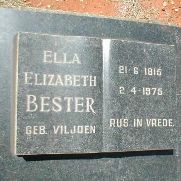 BESTER Ella Elizabeth nee VILJOEN 1915-1975