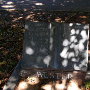 BESTER Baltaster Johannes 1918-1977 &amp; Francina Christina 1928-