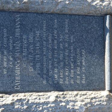 BERG Daniel J.H., van den 1899-1971 &amp; Catharina Maria Johanna HATTINGH 1905-1948