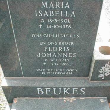 BEUKES Maria Isabella 1901-1976 :: BEUKES Floris Johannes 1938-1976