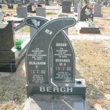 BERGH Benjamin F. 1942-19?? &amp; Susanna M.A. 1943-19??