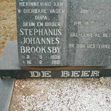BEER Stephanus Johannes Brooksby, de 1936-1981