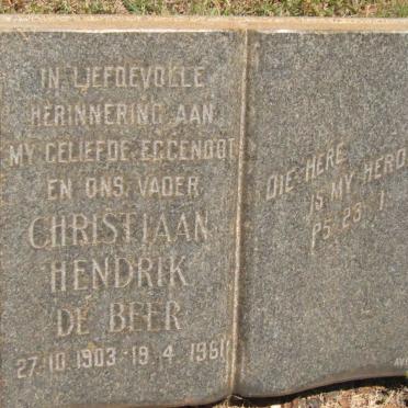 BEER Christiaan Hendrik, de 1903-1961